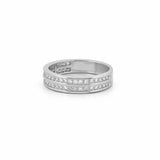 14K Gold Two Row Channel Set Diamond Band