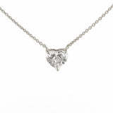 14K Gold 2.00 Carat Lab Grown Heart Diamond Pendant