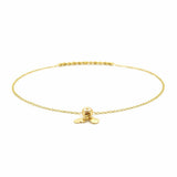 14K Gold Diamond Bezel Bolo Chain Bracelet