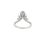 14K Gold Diamond Marquise and Pear Crown Band