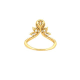 14K Gold Diamond Marquise and Pear Crown Band