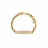 14K Gold Diamond Pavé Bar 4-Row Chain Bracelet