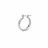 14K Gold Diamond Cut Hoop Earrings