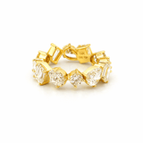 14K Gold Multi Shape Lab Grown Eternity Diamond Band