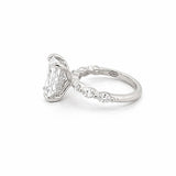 14K Gold 2.00 Carat Lab Grown Radiant Diamond Marquise and Under Halo Engagement Ring