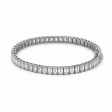 14K Gold Lab Grown Emerald Cut Diamond Tennis Bracelet
