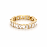 14K Gold 3.9MM Lab Grown Emerald Diamond Eternity Band