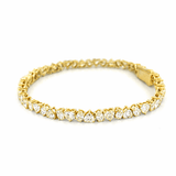14K Gold Multi Shape Heart Lab Grown Diamond Tennis Bracelet