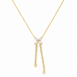14K Gold Marquise Star Diamond Drop Necklace