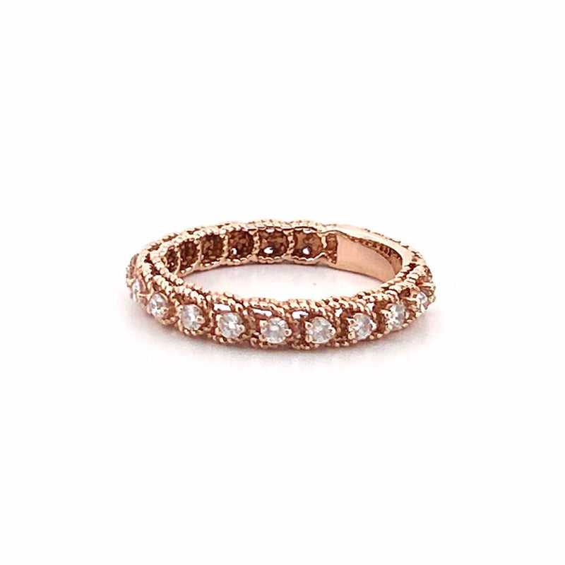 14K Gold Art Deco Braided Layered Diamond Band