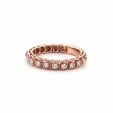 14K Gold Art Deco Braided Layered Diamond Band
