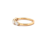 14K Gold Quarter Oval Diamond Band