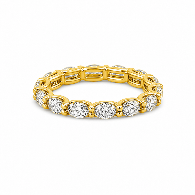 14K Gold Marquise Shared Prong Lab Grown Diamond Eternity Band