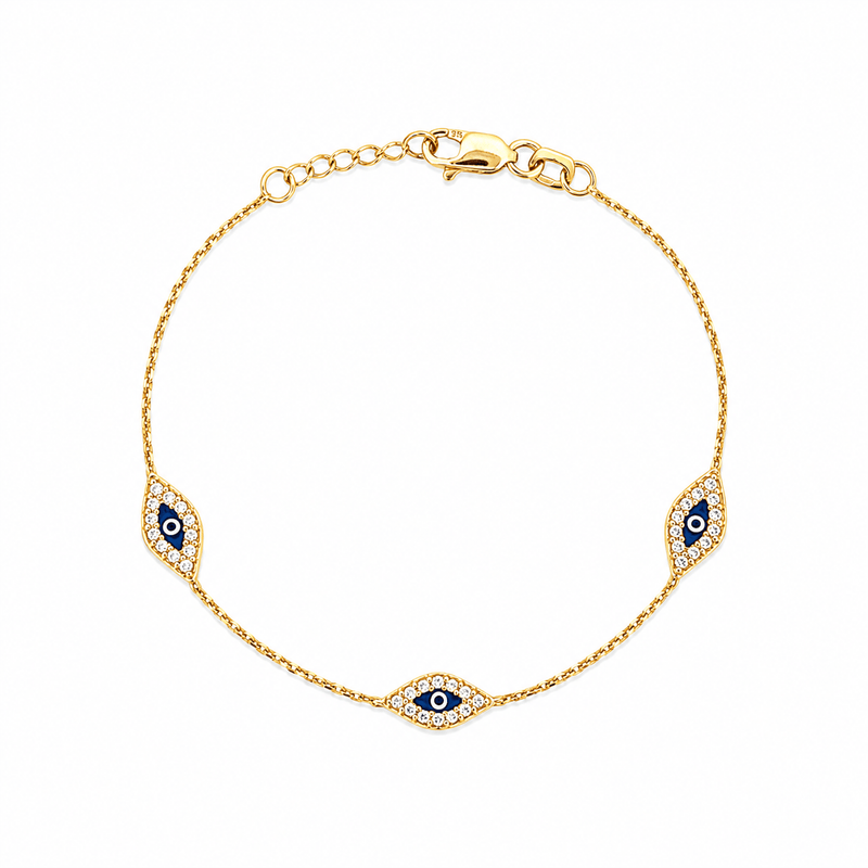 14K Gold Evil Eye Children's Bracelet