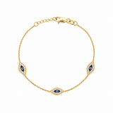 14K Gold Evil Eye Children's Bracelet