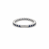 14K Gold Sapphire Art Deco Band