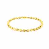 14K Gold 3.6MM Diamond Cut Ball Bracelet