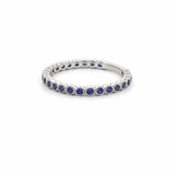14K Gold Sapphire Art Deco Band