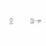 14K Gold 1.50 Carat Lab Grown Emerald Diamond Stud Earrings