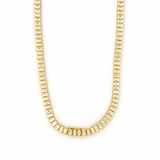 14K Gold 40.00 Carat Lab Grown Emerald Diamond Tennis Necklace