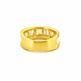 14K Gold 2.00 Carat Baguette and Round Row Wedding Band