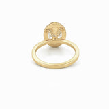 14K Gold 2.00 Lab Grown Oval Diamond 3D Halo and Diamond Prong Solitaire Engagement Ring