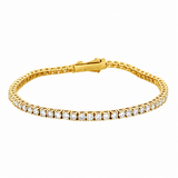 14K Gold 10.00 Carat Lab Grown Tennis Bracelet