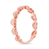 14K Gold Heart Bubble Band