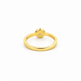 14K Gold Round Diamond Bezel Band