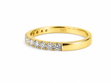 14K Gold 2MM Diamond Prong Band