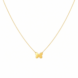 14K Yellow Gold Butterfly Necklace