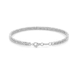 14K Gold Double Layer Diamond Cut Bangle Bracelet