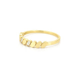 14K Gold Slant Oval Diamond Band
