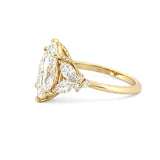 14K Gold 3.00 Carat Lab Grown Marquise Diamond Hollyberry Engagement Ring