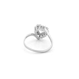 14K Gold Dainty Heart Halo Diamond Ring