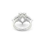14K Gold 5.00 Carat Lab Grown Trio Pear Engagement Ring