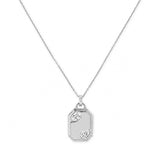 14K Gold Lab Grown Pear ID Tag Pendant Bolo Necklace
