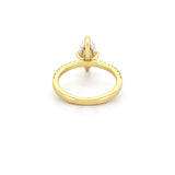 14K Gold 2.00 Carat Lab Grown Marquise Diamond Under Halo Engagement Ring