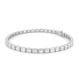 14K Gold East West Tennis Emerald Cut Diamond Bracelet
