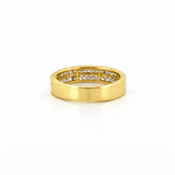 14K Gold Two Row Channel Set Diamond Band