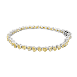 14K Gold Fancy Shape Natural Yellow Diamond Bracelet