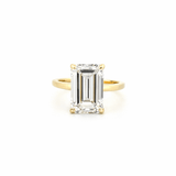 14K Gold 7.00 Carat Emerald Cut Lab Grown Diamond Solitaire Engagement Ring