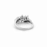 14K Gold Channel Baguette Cascading Marquise Diamond Band