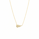 14K Gold Diamond Angel Wing Pendant Necklace