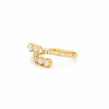 14K Gold Wrapped Open Six Diamond Band