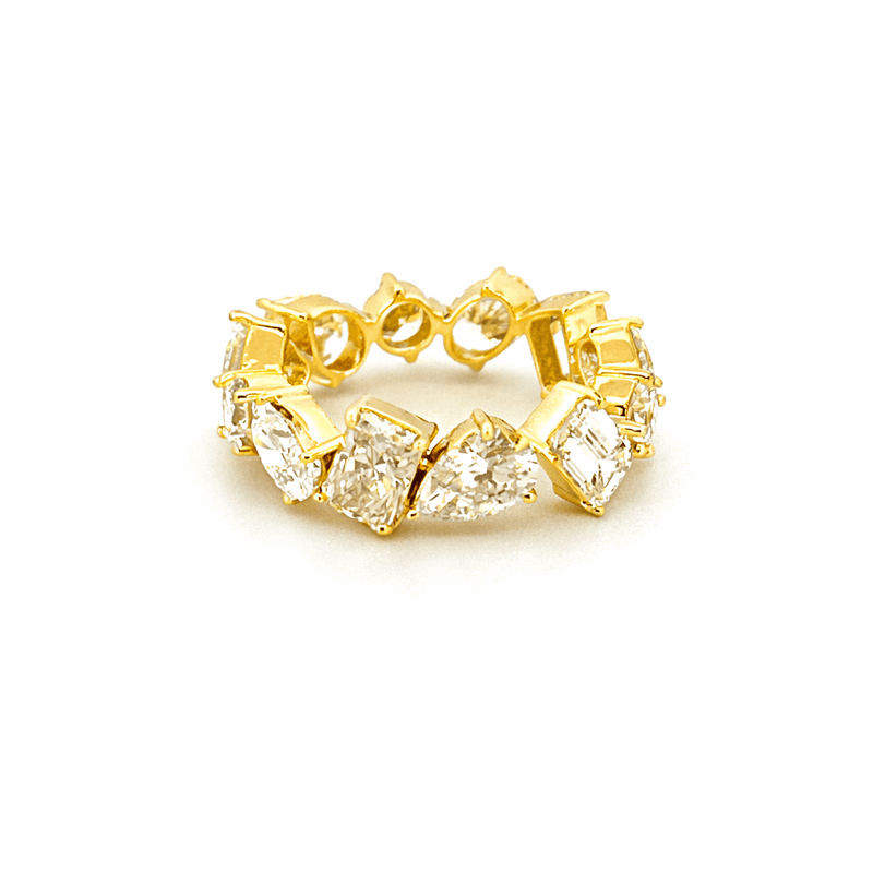 14K Gold Multi Shape Lab Grown Eternity Diamond Band