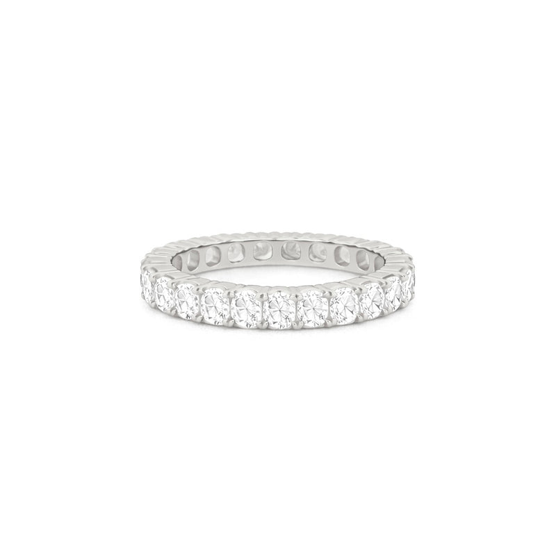 14K Gold 4.2MM Lab Grown Cushion Diamond Eternity Band