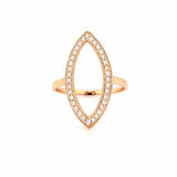 14K Gold Marquise Shape Diamond Ring