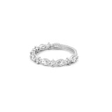 14K Gold Marquise and Round Diamond Single Prong Band