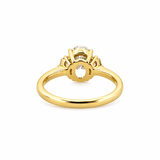 14K Yellow Gold 3-Stone 2.00 Carat Oval Cut Lab Grown Diamond Solitaire Engagement Ring
